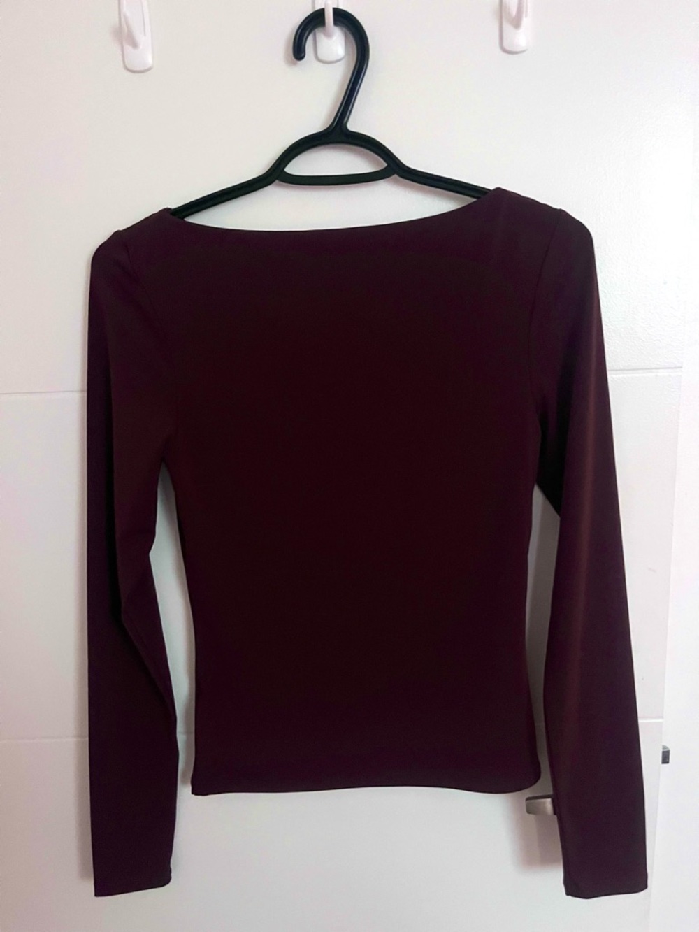 Dynamite Burgundy Boatneck Long Sleeve Top - Picture 2 of 4